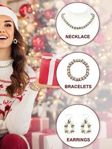 50/100/200Pcs 8mm Christmas Rhinestone Glass Spacer Beads For DIY Jewelry Making, Suitable For DIY Bracelets Necklaces And Craft Gifts, Christmas Gifts