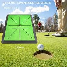 Hitting, Practice Training Chipping Show Swing Feedback, Swing Training Turf Indoor And Outdoor Use - 高爾夫球擊球墊 - 查看 4