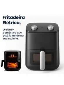 Air Fryer 3.7L Black Temperature Control With Front Display And Removable Non-Stick Basket - Xem 5