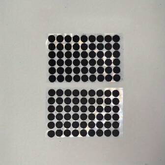 54/102/504 st självhäftande svartvit rund kardborreband, mångsidigt självhäftande fäste lämplig för hem, kontor, hantverk, kläder, 1 cm diameter