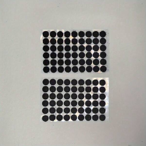 54/102/504pcs Self-Adhesive Black & White Round Hook & Loop Fastener Tape, Multi-Purpose Sticky Fastener Suitable For Home, Office, Crafts, Clothing, 1cm Diameter