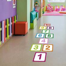 Adesivi rimovibili in PVC per gioco della campana, decorazione per pavimenti, impermeabili, resistenti all'umidità, antibatterici, resistenti alla muffa, adatti per attività familiari in soggiorno, spazi educativi, decorazione camera da letto, decorazione aula, decorazione soggiorno, tappeto per scale, adesivi natalizi per finestre, decorazione della casa, murales in tessuto, decorazione natalizia per interni.