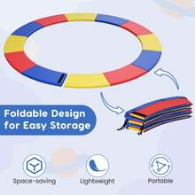 12FT Trampoline Spring Cover W/Split Design Waterproof Surface EPE Foam Padding - Multicolor - View 6