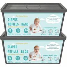 Bolsas de repuesto para cubos de paales 30 unidades compatibles con los cubos de paales Genie Easy Roll Signature y Platinum, con tecnologa de barrera olores de capas. - inicial - Ver 2