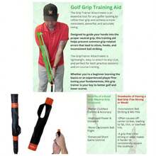 Grip Training Aid Swing Training Aid Proper Hand Placement Grip Consistency Portable Practice Improved Swing Rhythm Accuracy Skill Levels - Black - View 1