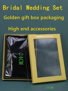 Conjunto de 5 joias de casamento em formato de V banhadas a ouro branco, feitas à mão com zircônia cúbica 3D, incluindo colar, pulseira, brincos e anel, adequado para uso diário e casamento, presente de aniversário de casamento (vem em caixa de presente dourada), presente de Natal incluído - Terno de noiva em forma de V - Ver 9