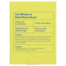 Onn. Car Phone Mount (Window/Dash Compatible, 2 - 3.7 In Wide Phones) - 3 - Pack