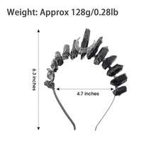 Bubbmi Women Black Crystal Crown Headband, Raw Quartz Tiara Moon Goddess Witch Wiccan Headpiece For Halloween Cosplay Masquerade Party{"Color_name":"BlackSingleMoon"} - FBlackssingleMoon - Xem 4