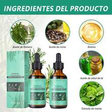 ¡RecomendadoAceite de Romero:Aceite de Romero para El Cabello-Aceite de Romero con Cepillos Masajeador del Cuero Cabelludo Para el Cabello Reparar El Cabello Seco y DañAdo Crecimiento Del-2PCS 60ML Rosemary Oil Hair Growth-100% Puro Natural Cejas Pestañas¡Top de Temporada - 1 - Ver 7