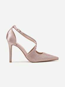 缎带高跟鞋 - 女士优雅晚装/派对及婚礼鞋