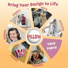 1 PIEZA Almohada personalizada con foto de mascota - Impresión realista de doble cara, recuerdo conmemorativo suave para amantes de perros/gatos, regalo para Navidad, cumpleaños, homenaje al Puente Arcoíris, perfecto para sofá, cama, dormitorio, coche, patio, caravana, Halloween, Pascua, Acción de Gracias y fiesta de cumpleaños de mascotas