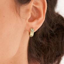Women's Stainless Steel Dangle Drop Or Hoop Earrings For Women - Gold - View 5