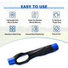 Grip Trainer Right Hand, Grip Trainer Club, Club Grips, Swing Trainer, Grip Kit - Lightweight Anti - Slip Training Aid, Corrects Hand Position Builds Muscle Clubs - Màu xanh lam - Xem 6