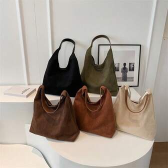 025 Hot Niche Suede Women's Tote - Large Capacity Shoulder/Underarm Bag For Casual Work & Versatile Daily