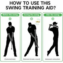 Retractable Swing Training Aid - Swing Trainer, Portable Grip Trainer Indoor Outdoor Practice, Improving Strength - 右手高爾夫揮桿訓練器 - 查看 3