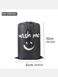 Sac à linge de voyage extra large, sac de rangement pour vêtements avec cordon de serrage, sac à linge de voyage robuste, panier à linge facile à installer, essentiels de voyage, 4 couleurs disponibles, motif clair, fermeture à cordon, résistant aux déchirures et en polyester de haute qualité, pliable, convient pour les voyages, les dortoirs, les croisières, le rangement, le sac à linge, le sac de rangement