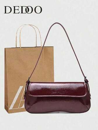 Dedoo New Crossborder Spanish Style Women Flap One Shoulder Bag, Commuter Fashion Versatile Minimalist Underarm Handbag, Faux Leather (Excluding Gift Bag)