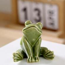 Ceramic Frog Toilet Bolt Covers Decorative, Set Of 2 Tall Toilet Bolt Caps,Cute Frog Toilet Screw Cover Caps, Toilet Caps For Bottom Of Toilet For Bathroom Decor, Easy To Install (B - Green){"Color_name":"B-Green"} - B-綠色 - 查看 8
