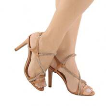 Sandália Feminina Salto Alto Fino Confortável Fashion Casual 1628