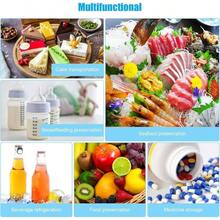 10 Piezas Hielos Reutilizables para Lonchera, Cool Coolers Paquetes de Hielo, Bolsa de Hielo Ultra Delgada para Hielera, Mantiene Los Alimentos Frios por Mas Tiempo, para Loncheras y Hieleras - azul - Ver 5