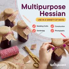 Lino grueso - Tela de lino natural gruesa y duradera, adecuada para paneles de exhibición en el aula, manualidades, caminos de mesa, bodas, etc. - Fácil de cortar, arpillera - Multicolor - Ver 11