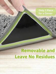 12pcs Carpet Anti-Slip Grips - Reusable Double-Sided Carpet Tape, Carpet Pad Gripper Keeps Corners Flat, Suitable For Hardwood Floors And Tiles - Multicolor - View 6