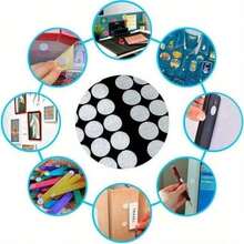 54/102/504pcs Self-Adhesive Black & White Round Hook & Loop Fastener Tape, Multi-Purpose Sticky Fastener Suitable For Home, Office, Crafts, Clothing, Diameter 1cm