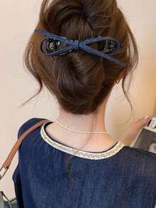 1 pezzo Fermagli per capelli retrò con fiocco e torsione per coda di cavallo, fermagli per capelli con fiocco retrò integrato, fermagli per capelli eleganti con torsione, fermagli di alta qualità per coda di cavallo, adatti per uso quotidiano, casa, scuola, spiaggia, vacanze estive, pendolarismo per lavoro, feste, vacanze, compleanni, rientro a scuola, accessori per capelli eleganti con molletta invernale, accessori per capelli di moda