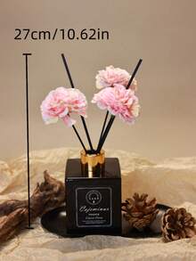 1 buc. Odorizant de cameră de 50 ml cu 5 bețișoare parfumate, potrivit pentru dezodorizarea băii, parfum pentru dormitor, decor pentru casă, sticlă de sticlă, dreptunghiular, fără pene, ulei esențial cu parfum de lungă durată, ideal pentru eliminarea mirosurilor, cadou de Ziua Îndrăgostiților, aromaterapie, difuzor, parfum pentru casă, odorizant pentru casă