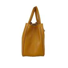 Genuine Hammered Leather Handbag With Removable Shoulder Strap – Dafne Model | Made In Italy - Cammello - View 2