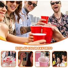 CHENGBAO vasos de reutilizables 16OZ Fiestas Bodas vasos reutilizables CHENGBAO 16OZ para fiestas bodas eventos ecologicos lavables y resistentes paquete multiple uso profesional y domestico material durable sin BPA perfecto para banquetes picnic catering y celebraciones ahorro y comodidad facil transporte almacenaje - Naranja - Ver 7