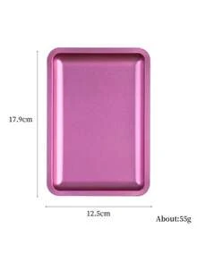 Square Oval Nail Accessory Tool Storage Dish Stainless Steel Plate Nail Decorations Display Tray - 彩色 - 查看 9