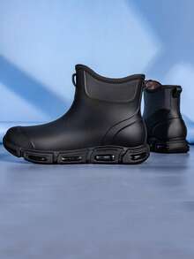 Fesd Ts 德式时尚男士短款雨靴，情侣成人防水防滑耐用橡胶鞋，适合厨房工作、户外洗车、露营、钓鱼、海滩、运动、家务，四季皆宜