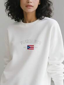 Puerto Rico Est. 1508 Puerto Rican Flag Independence Day Sweatshirt - 白色 - 查看 2
