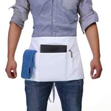 Server Aprons With 3 Pockets, Oil & Waterproof Waitress Waiter Short Half Waist Apron - Multicolor - View 9