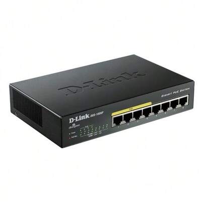  Przełącznik D-Link DGS-1008P/E L2 Power over Ethernet (PoE) niezarządzany, czarny