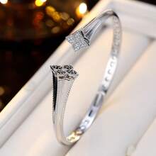 1 szt. Delikatna bransoletka z kwiatowym elementem w stylu vintage, nowa luksusowa biżuteria niszowa