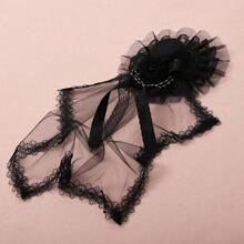 BPURB Novelties Mini Top Steampunk Accessories Hat For Women Lolita Headwear With Tulle{"Color_name":"Black"} - Black - 查看 5