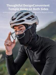 TOSUOD Motorcycle Visor & Face Mask - Windproof Fleece, Cold/Warm, Windproof & Full-Face Cover For Men & Women, Winter, Hand Washable (Compatible With Motorcycles/Snowmobiles) - Black - View 4