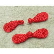 10 Pcs Chinese Closure Buttons Handmade Sewing Fasteners Cheongsam Frog Buttons Chinese Knots Fasteners For Clothing Dress Cloak Coats Scarf Costumes Red - 紅色 - 查看 5