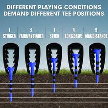 5 - In - 1 Training Kit: Grip Trainer, Swing Correcting Arm Band, High - Resolution Impact Tape Correct Position, Adjustable Tee Height Club Groove Sharpener Adjusting Hitting - 藍色 - 查看 7