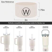 Initial Letter Protective Silicone Boot H2.0 40 30 20 Oz IceFlow Flip 30 20 Oz, Anti - Noise Anti - Scratch, Tumbler Protector Sleeve Cover Boot - W - Xem 3