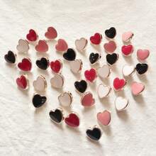 10/20/30/50/100 件心形塑料纽扣，毛衣、羊毛衫、衬衫、DIY 工艺品装饰纽扣