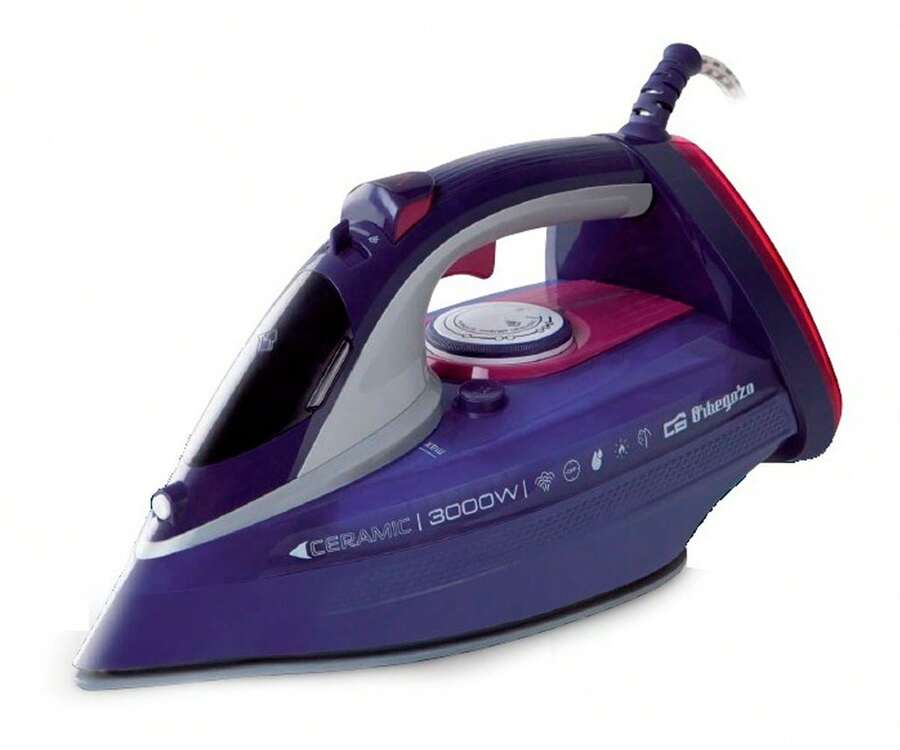 Bàn ủi hơi nước Orbegozo SV 3000 Mặt đế bằng gốm 3000 W - Màu tím Violet - Xem 1