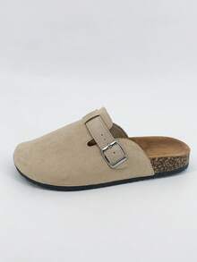 男女通用春夏新款套脚拖鞋，内里柔软舒适，鞋底厚实，可作钓鱼鞋、拖鞋、凉鞋、沙滩鞋、家居拖鞋，黑白配色 - 黑色 - 查看 9