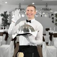 Server Aprons With 3 Pockets, Oil & Waterproof Waitress Waiter Short Half Waist Apron - Multicolor - View 5