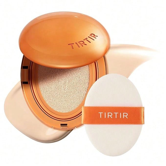 TIRTIR [*Mini Size*] Mask Fit Ai Filter Cushion Foundation 4.5g | AI-Like Semi-Matte Finish - Up To 72-Hour Medium To Full Coverage Korean BB Cushion Make Up Beauty, #17N Vanilla - 17N Vani - Xem 1