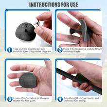 2 Pack Grip Trainer Aid, Swing Training Accessories Correction Pad IndoorOutdoor Practice, Improve Posture Accuracy Gray - XÁM/TRẮNG - Xem 3