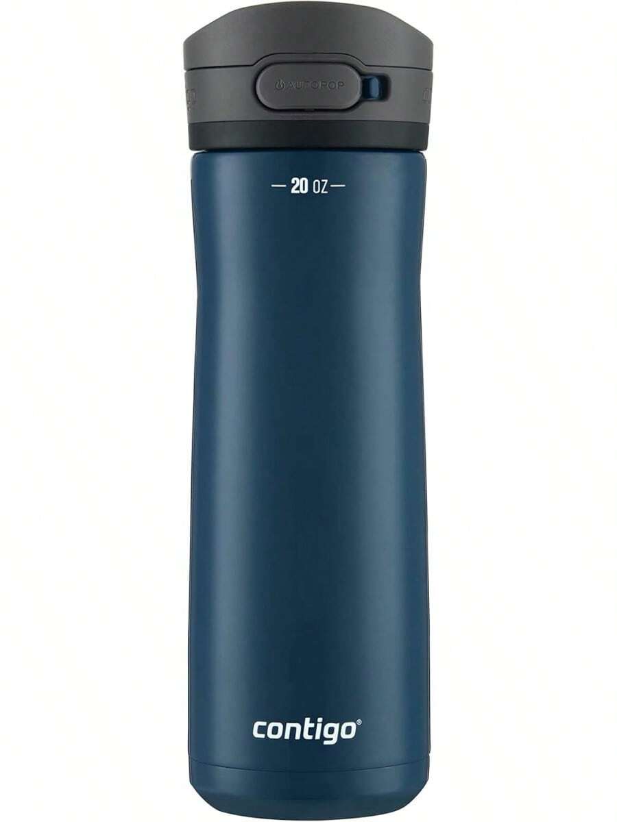 Contigo Jackson Chill 2.0, Vacuum-Insulated Stainless Steel Water Bottle With Secure Lid, Leak-Proof Travel Friendly, 20oz Capacity, Blueberry Color, Keeps Drinks Cold For 12 Hours - 恆星傑伊 - 查看 1