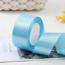 1 Roll Satin Ribbon, 1.5 Inches Wide X 22 Meters Long - Decorative Glossy Polyester Gift Wrapping, Suitable For Crafts, Weddings, Birthdays - Multicolored Colors, Handmade Art Supplies, Shiny Finish, Polyster Sateen, Elegant Edges, Ribbon For Flower Bouquet, Ribbon For Gift Wrapping, Wide Ribbon, Thick Ribbon, Christmas Ribbon, Ribbon For Crafts, White Satin Ribbon, Ribbon For Bouquet, Ribbons For Crafts, Ribbon For Sewing, Wedding Decorations, Wide Satin Ribbon, Wedding - Màu xanh da trời - Xem 6